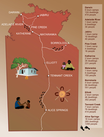 Thumbnail of NT map showing town camps